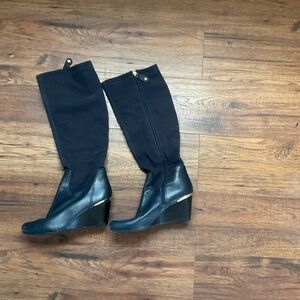 Navy blue boots Isaac MIzrahilive